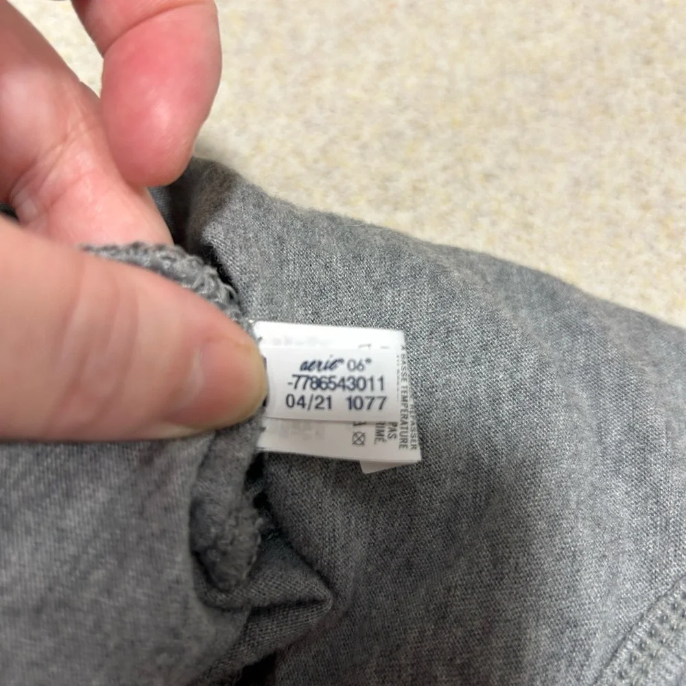 Aerie Grey Sleeveless Casual Athleisure Jumpsuit Large Cotton Lounge Comfy - Picture 7 of 7